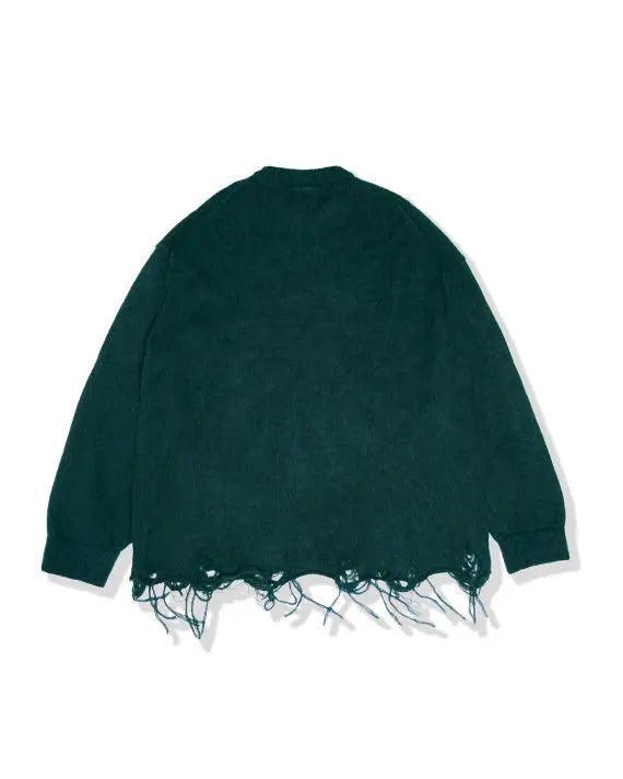 Pull en coton filé vert (M) - REIMÉ