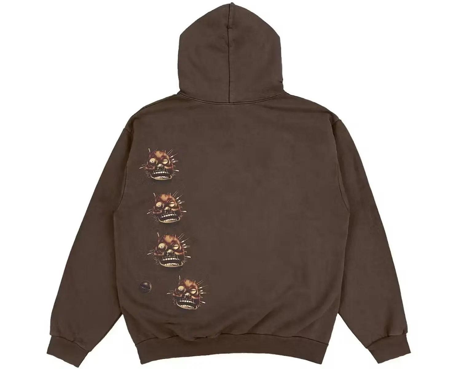 Sweat à capuche “Utopia” merch marron (M) - REIMÉ
