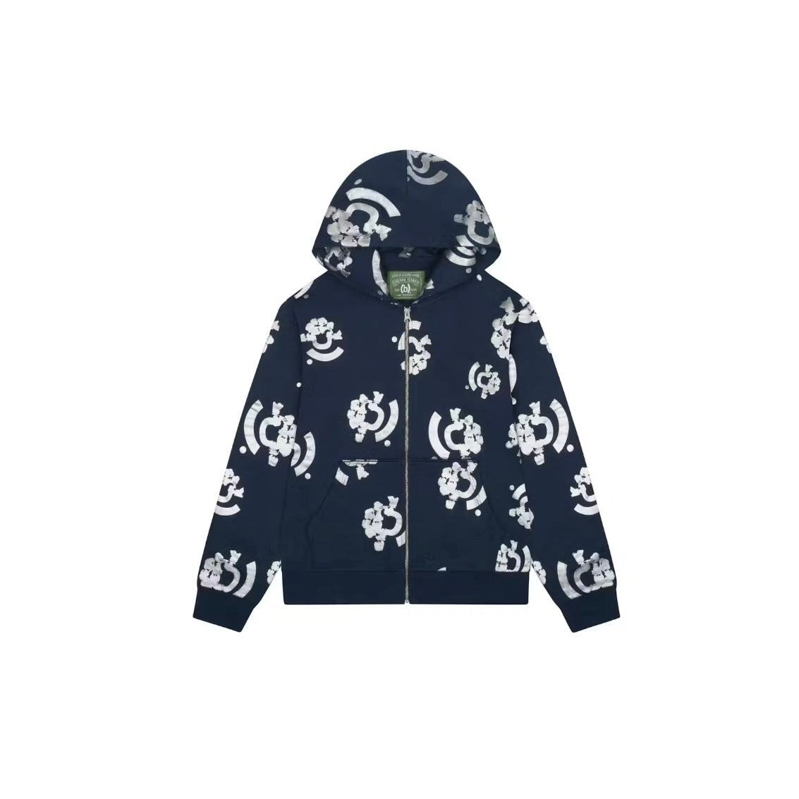 Veste Hoodie Bstroy Tears Zip Marine